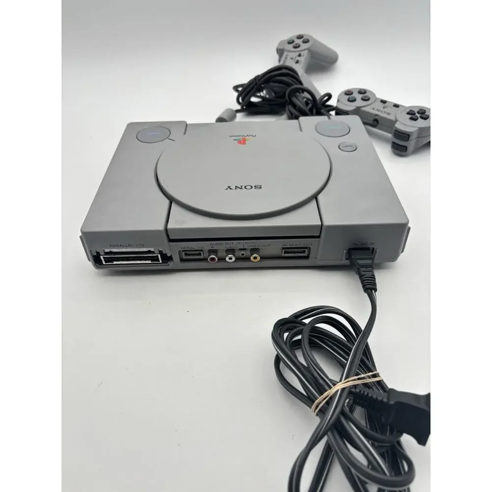 Sony PlayStation Game Console and controllers SCPH-1001 For Parts And Repair
